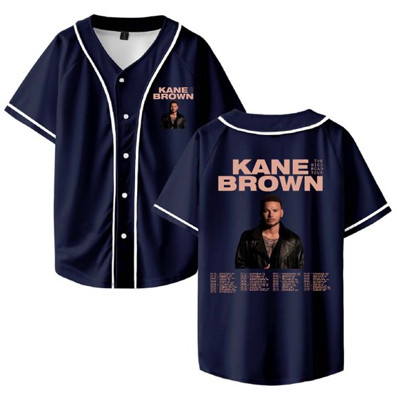 Kane Brown The High Road Tour 2025 Merch Baseball Jersey V-Neck Shirt Women Men Short Sleeve Streetwear Clothes