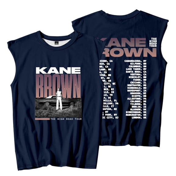 Kane Brown The High Road Tour 2025 Merch Sleeveless T-Shirts Summer Unisex Fashion Tank Tops Tee