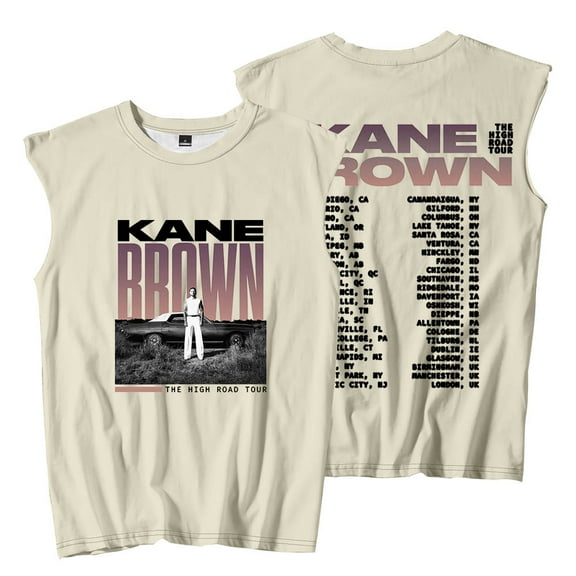Kane Brown The High Road Tour 2025 Merch Sleeveless T-Shirts Summer Unisex Fashion Tank Tops Tee
