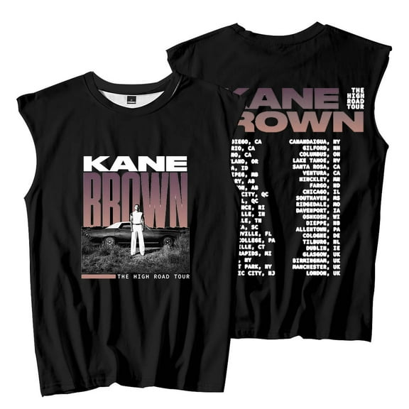 Kane Brown The High Road Tour 2025 Merch Sleeveless T-Shirts Summer Unisex Fashion Tank Tops Tee