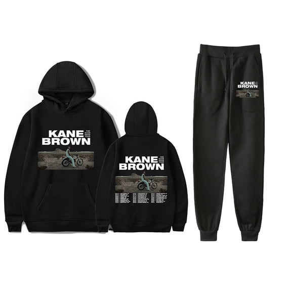 Kane Brown The High Road Tour 2025 Sweatsuit Fashion Hoodies 2 Piece Suit Hip Hop Sets