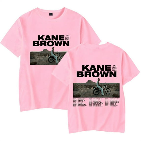 Kane Brown The High Road Tour 2025 T-shirt Cosplay Short Sleeve Hip Hop Pullover Tee