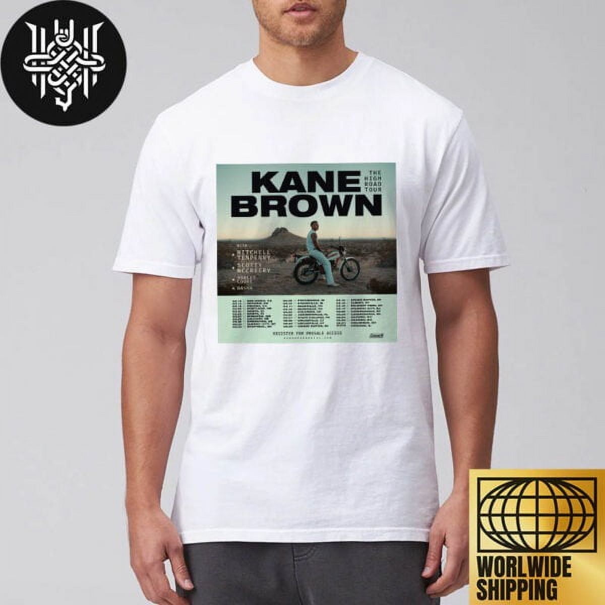 Kane Brown The High Road Tour Date 2025 Gifts For Fans Unisex TShirt