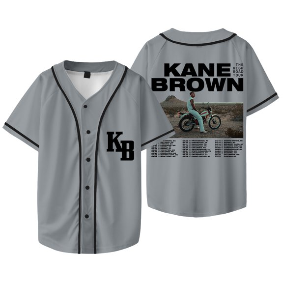 Kane Brown The High Road Tour Merch Baseball Jacket Tee Cosplay Unisex Fashion Short Sleeve T-Shirts