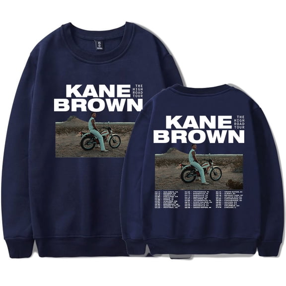 Kane Brown The High Road Tour Merch Crewneck Sweatshirts Cosplay Women Men Fashion Long Sleeve Tee
