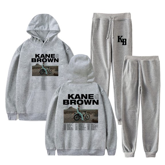 Kane Brown The High Road Tour Merch Hoodies Jogger Pants Winter Women Men Fashion Streetwear Set