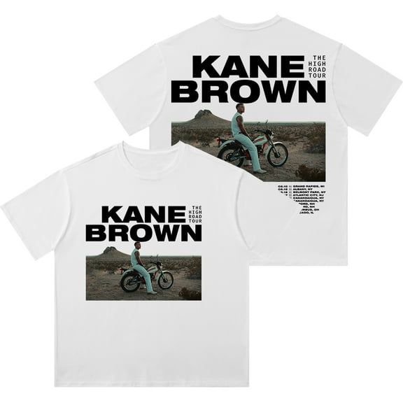 Kane Brown The High Road Tour Merch Wash Tee Cosplay Unisex Fashion Short Sleeve Cotton T-Shirts