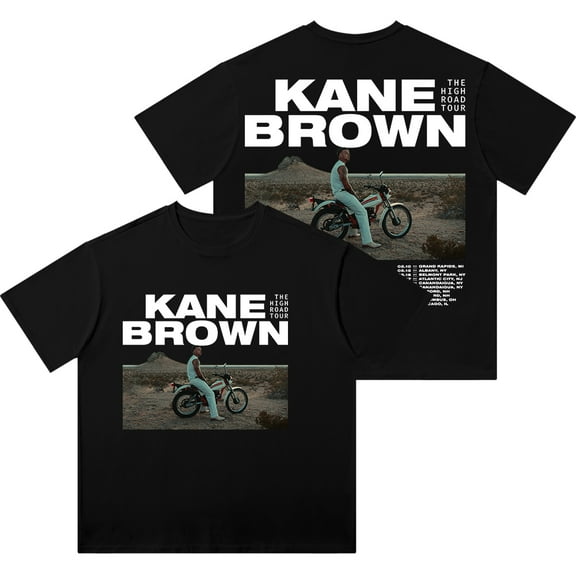 Kane Brown The High Road Tour Merch Wash Tee Cosplay Unisex Fashion Short Sleeve Cotton T-Shirts
