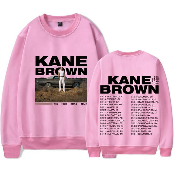 Kane Brown merch 2025 The High Road Tour sweatshirt crewneck long sleeve sweatshirt men/women pullover
