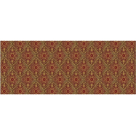 Kane Carpet 6’ x 9’ Botticelli Gold and Red Woven Rectangular Area Throw Rug