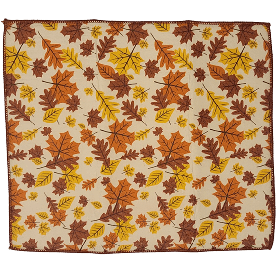 Kane Fall Microfiber Drying Mat, 16 x 18 inches, Non-Slip Back, Autumn Falling Leaves Print