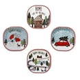 thumbnail image 1 of Kane Home Christmas 8-inch Melamine Appetizer Plates 4 Piece Gingerbread House Snowman Multi-Color, 1 of 6