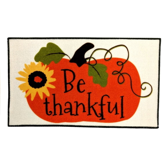 Kane Home Decor Thanksgiving Kitchen Mat, Nylon with Non-Skid Backing, 18 x 30 in, Multicolor