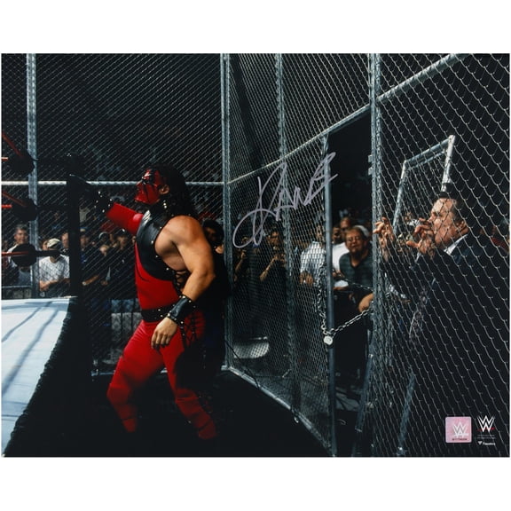 Kane WWE Autographed 16" x 20" Bad Blood 1997 First Appearance Photograph - Fanatics Authentic Certified