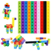 Kanecdo Learning Resources Math Link Cubes Big Builders - Set of 100 Cubes, Ages 3 4 5 6 , Develops Early Math Skills, STEM Toys, Math Games for Kids, Math Cubes for Kids