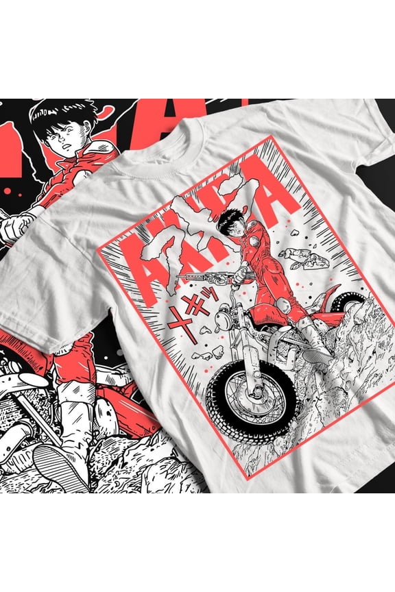 Kaneda "Neo-Tokyo Rebel" Streetwear Graphic Tee, Cotton Unisex Anime Style T-Shirt