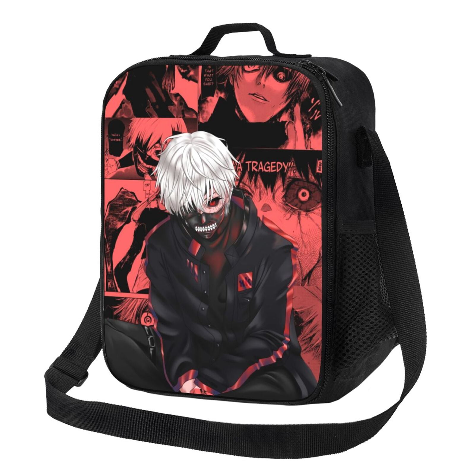 Kaneki Ken Cartoon Insulated Lunch Bag With Adjustable Shoulder Strap ...