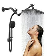 Dolemoduo  High Pressure 12inch Rain Shower Heads with Handheld Spray Combo with Fixed Showerhead and 5 Sprays Dual Shower Head Combo