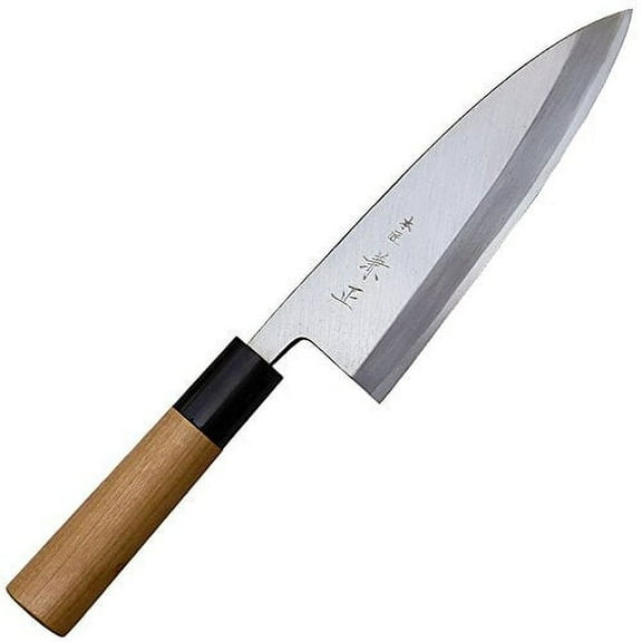 Kanetsune Ai-Deba 165mm With Buffalo Horn Bolster Magnolia wood handle G31