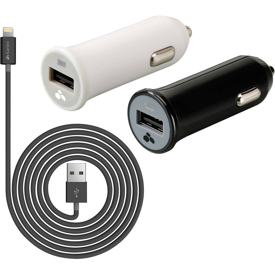 Kanex Charge and Sync Lightning to USB Cable and 2.1Amp USB Car