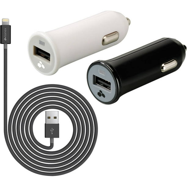 Kanex Charge and Sync Lightning to USB Cable and 2.1Amp USB Car