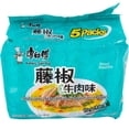 thumbnail image 1 of Kang Shi Fu Instant Noodle 5 Pack-Scichuan Green Pepper Beef Flavor, 1 of 4