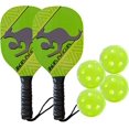 thumbnail image 1 of Kanga Beginner Pickleball Paddle Bundle | Set Includes 2 Pickleball Paddles/4 Pickleball Balls | Durable Wood Paddle Construction with Comfort Cushion Grip, 1 of 3