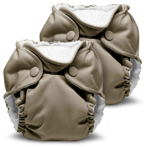 Kanga Care Lil Joey Newborn All in One AIO Cloth Diaper (2pk) Pebble 4-12lbs