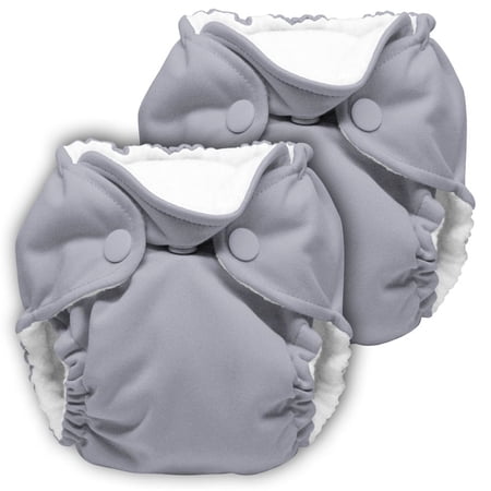 Kanga Care Lil Joey Newborn All in One AIO Cloth Diaper (2pk) Platinum 4-12lbs