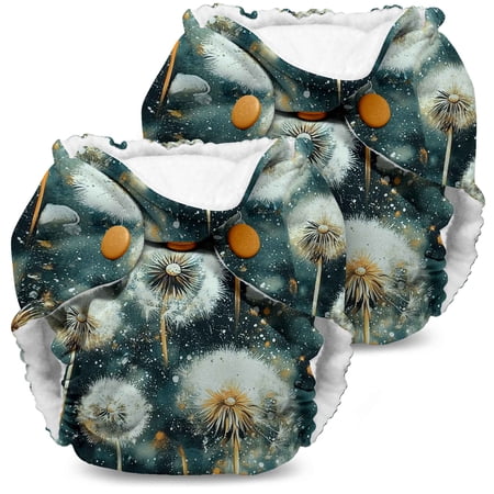 Kanga Care Lil Joey Newborn All in One AIO Cloth Diaper (2pk) Wanderpappus 4-12lbs