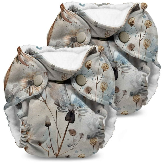 Kanga Care Lil Joey Newborn All in One AIO Cloth Diaper (2pk) Wishwood 4-12lbs