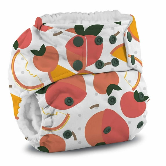 Kanga Care Rumparooz Cloth Diaper Reusable One Size Pocket Diaper with patented Inner Double Gusset 2 pcs Microfiber Insert Soaker (6-40+ lbs) - Fuzz
