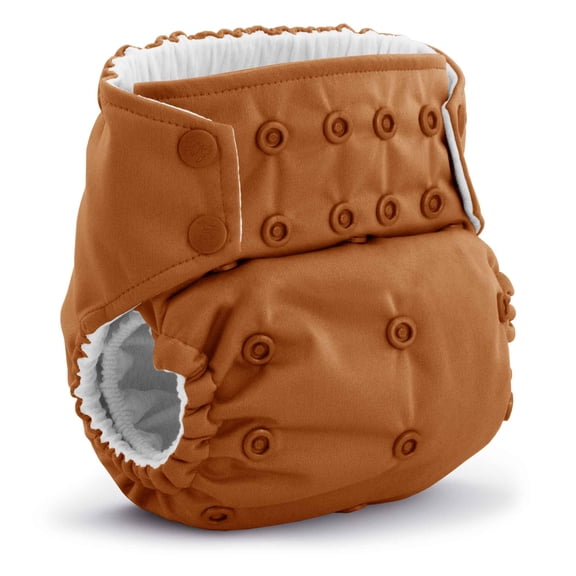 Kanga Care Rumparooz G3 AWJ Cloth Diaper Reusable One Size Pocket Diaper Patented Inner Double Gusset 2 pcs Microfiber Insert Soaker (6-55+ lbs) - Copper