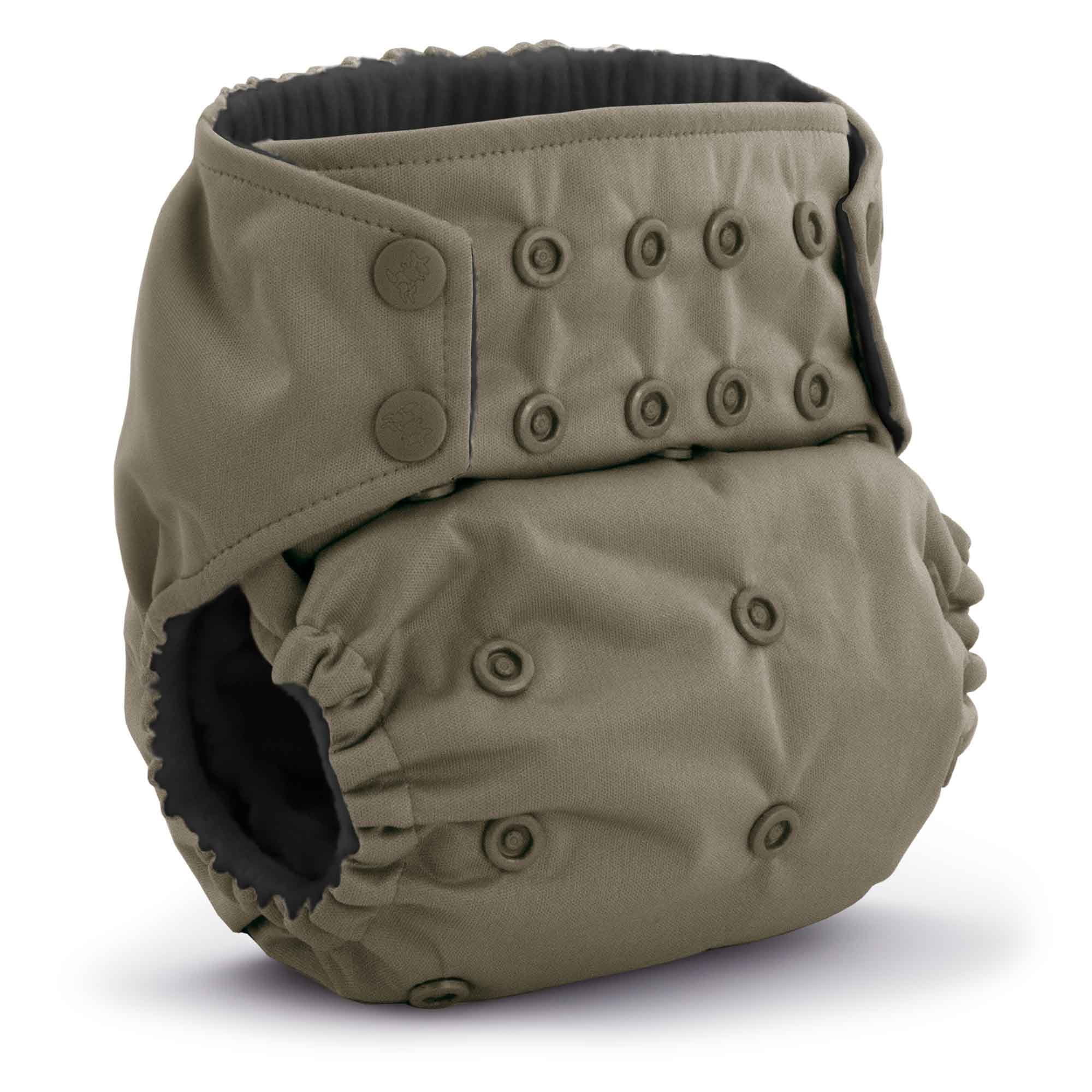 Kanga Care Rumparooz G3 OBV Cloth Diaper Reusable One Size Pocket Diaper with patented Inner Double Gusset 2 pcs Bamboo Rayon Insert Soaker | Pebble (6-55+ lbs)