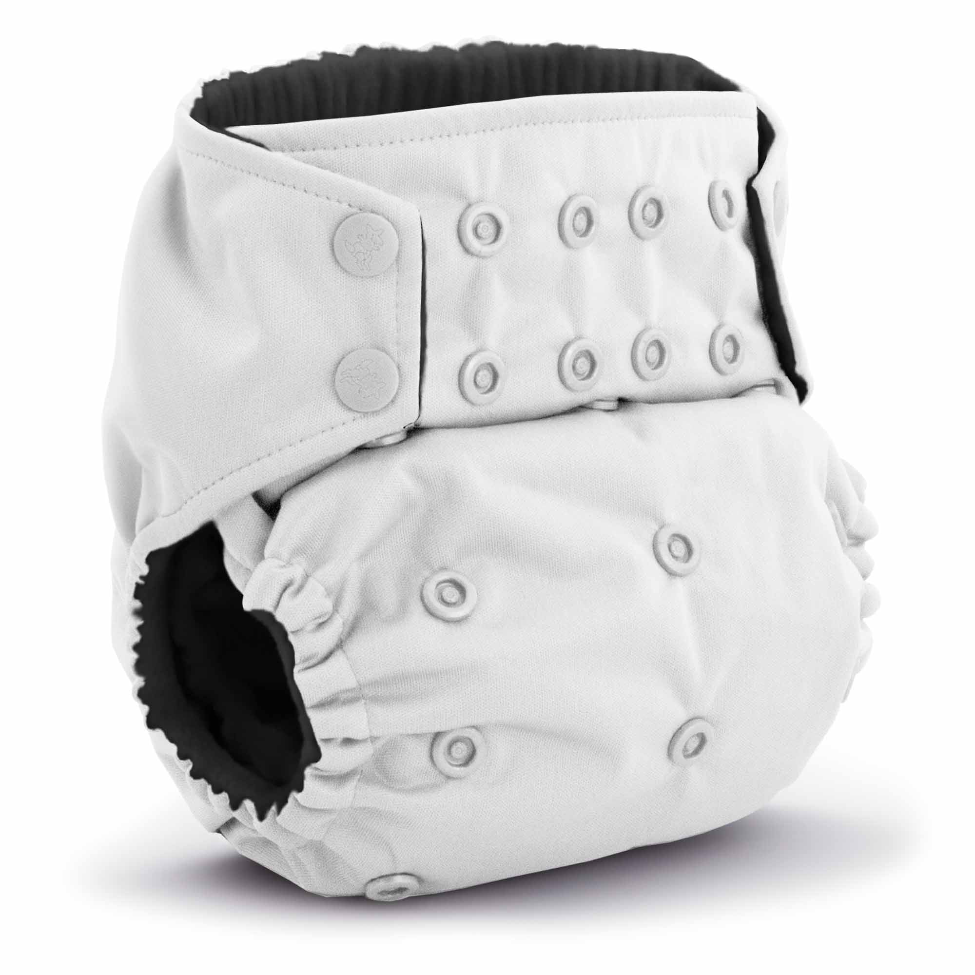 Kanga Care Rumparooz G3 OBV Cloth Diaper Reusable One Size Pocket Diaper with patented Inner Double Gusset 2 pcs Bamboo Rayon Insert Soaker | Storm (6-55+ lbs)