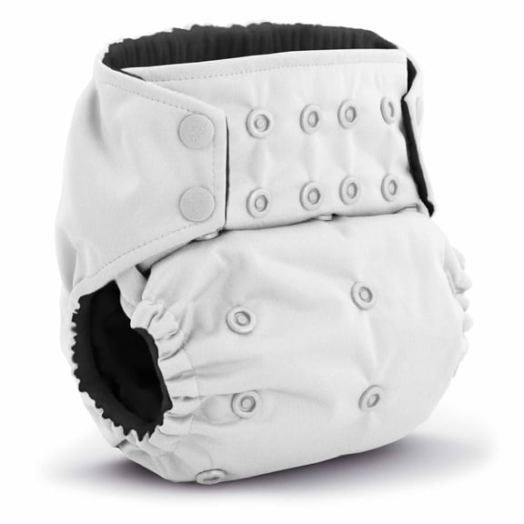 Kanga Care Rumparooz G3 OBV Cloth Diaper Reusable One Size Pocket Diaper with patented Inner Double Gusset 2 pcs Bamboo Rayon Insert Soaker | Storm (6-55+ lbs)