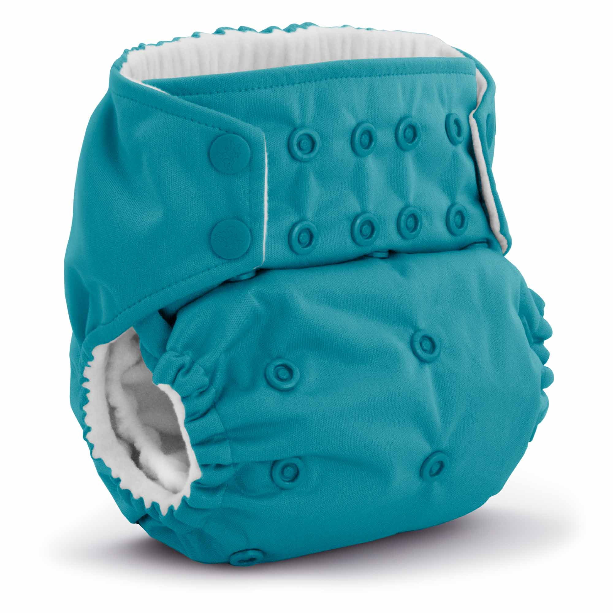Kanga Care Rumparooz G3 Stay Dry Cloth Diaper Reusable One Size Pocket Diaper Patented Inner Double Gusset 2 pcs Microfiber Insert Soaker (6-55+ lbs) - Aquarius