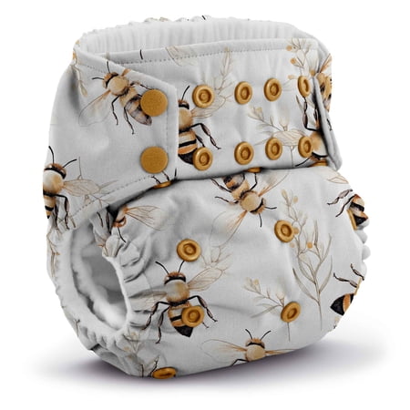 Kanga Care Rumparooz G3 Stay Dry Cloth Diaper Reusable One Size Pocket Diaper Patented Inner Double Gusset 2 pcs Microfiber Insert Soaker (6-55+ lbs) - Harmony