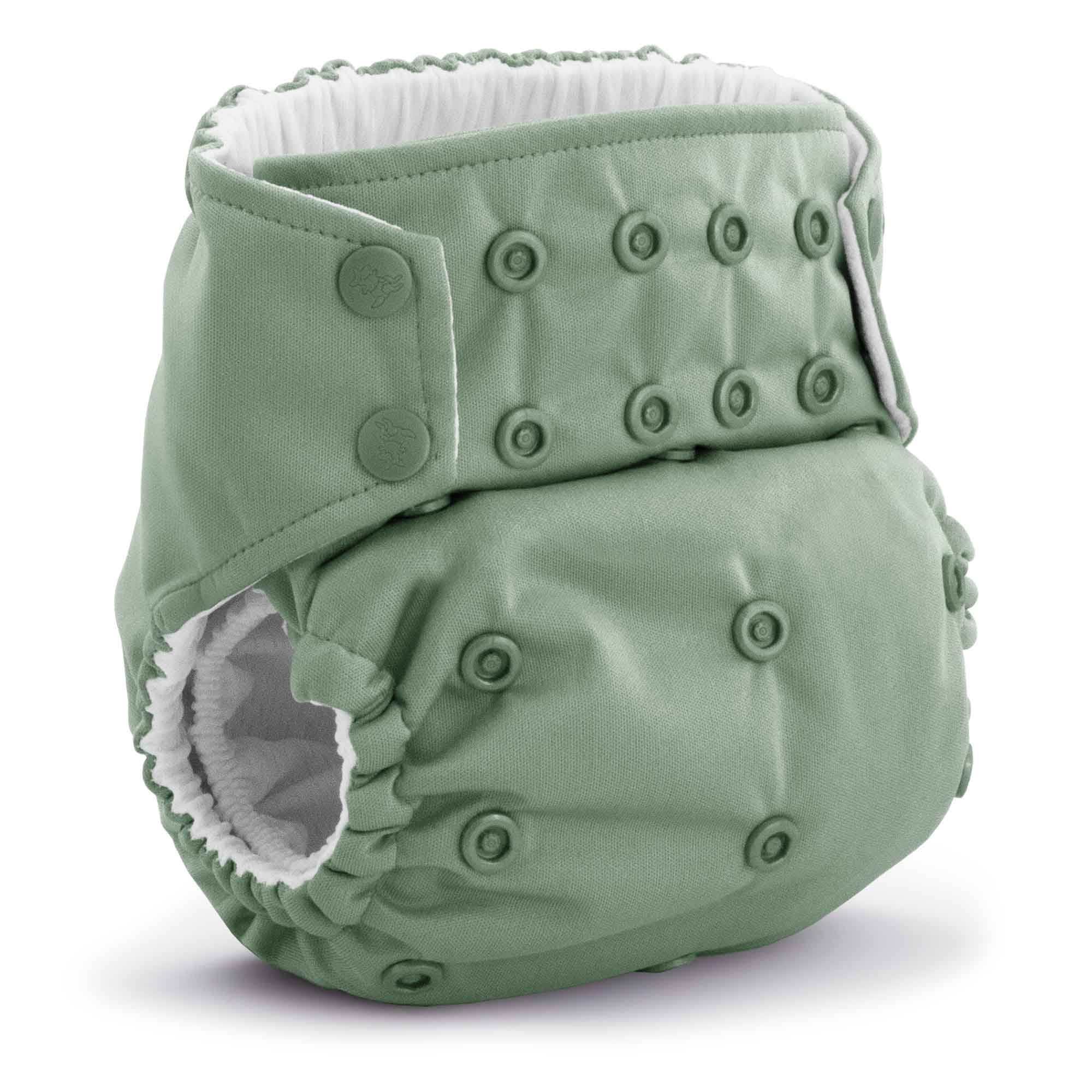 Kanga Care Rumparooz G3 AWJ Cloth Diaper Reusable One Size Pocket Diaper Patented Inner Double Gusset 2 pcs Microfiber Insert Soaker (6-55+ lbs) - Willow