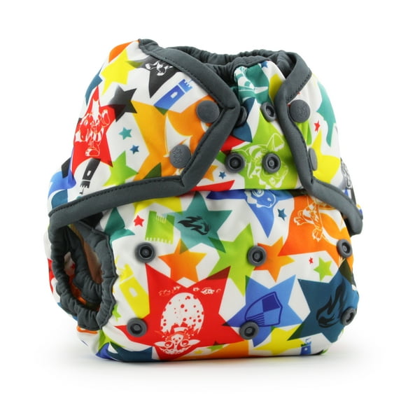 Kanga Care Rumparooz One Size Reusable Cloth Diaper Cover Snap | Dragons Fly - Castle 6-35 lbs
