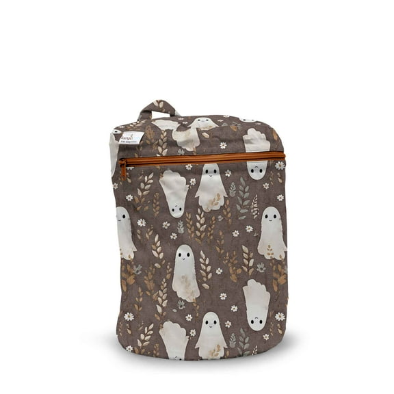 Kanga Care Wet Bag MINI Seam Sealed Waterproof 3D Dimensional for Baby Cloth Diapers, Travel, Beach, Pool, Gym, Swim | Boo