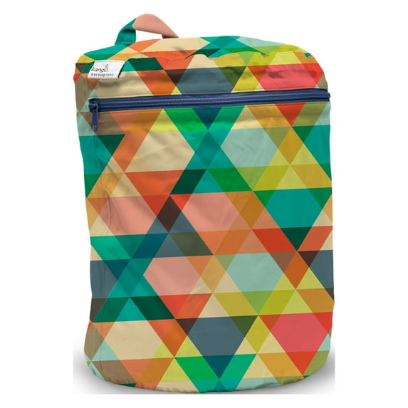 Kanga Care Wet Bag MINI Seam Sealed Waterproof 3D Dimensional for Baby Cloth Diapers, Travel, Beach, Pool, Gym, Swim | Finn