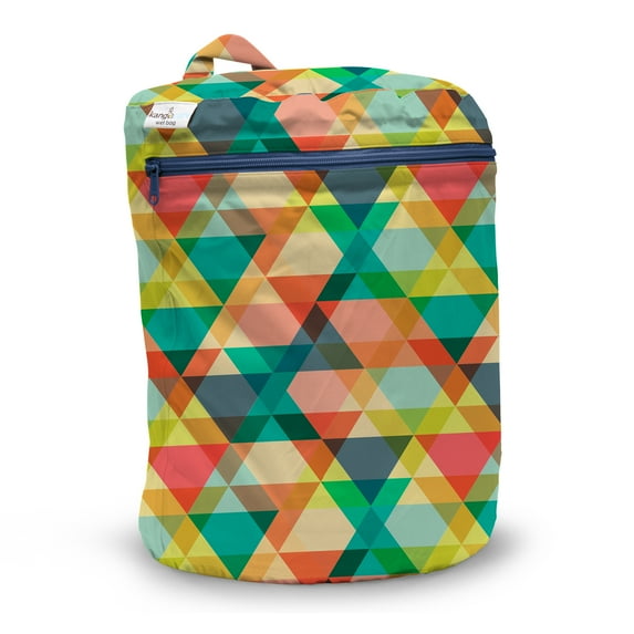 Kanga Care Wet Bag Seam Sealed Waterproof 3D Dimensional for Baby Cloth Diapers, Travel, Beach, Pool, Gym, Swim | Finn