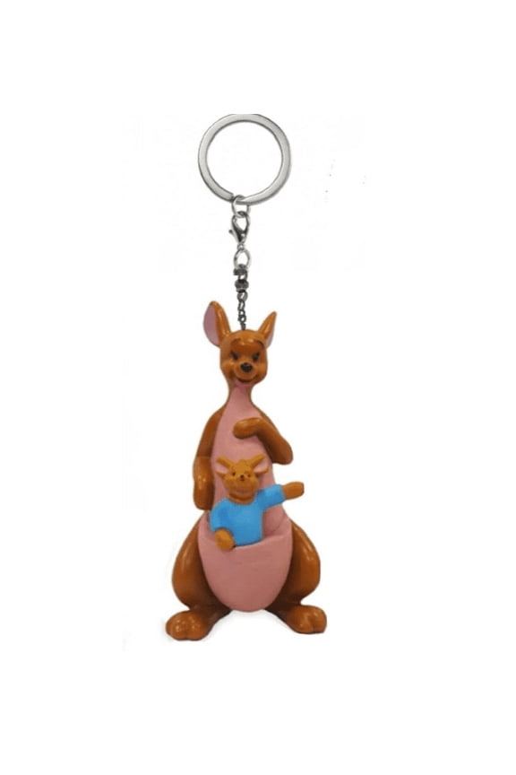 Kanga Kangaroo Roo 3 Key Ring Keychain PVC Ornament Charm Figure Figurine Pooh