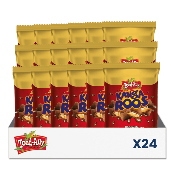 Kanga Roos Chocolate Covered Peanut Butter Filled Pretzels 2oz Bag | Sweet and Salty Snack Treat | Crunchy Pretzels Coated in Chocolate | Grab-and-Go Candy Snack - 2 oz x 24 ct. - Peg Bag