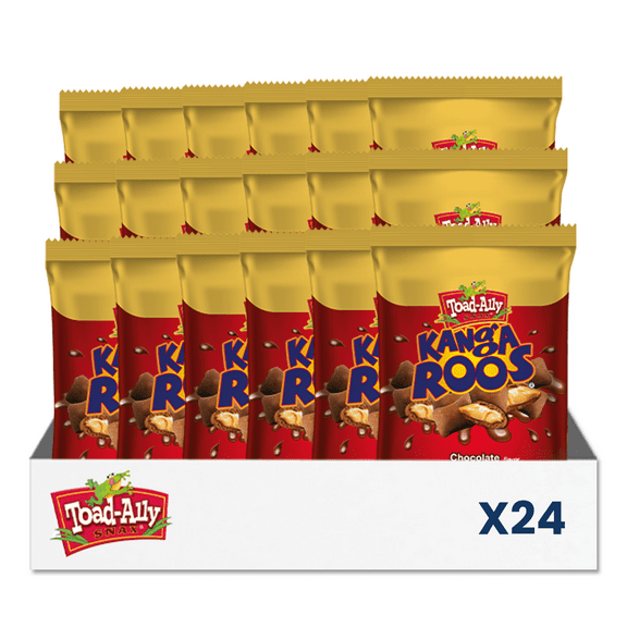 Kanga Roos Chocolate Covered Peanut Butter Filled Pretzels 2oz Bag | Sweet and Salty Snack Treat | Crunchy Pretzels Coated in Chocolate | Grab-and-Go Candy Snack - 2 oz x 24 ct. - Peg Bag
