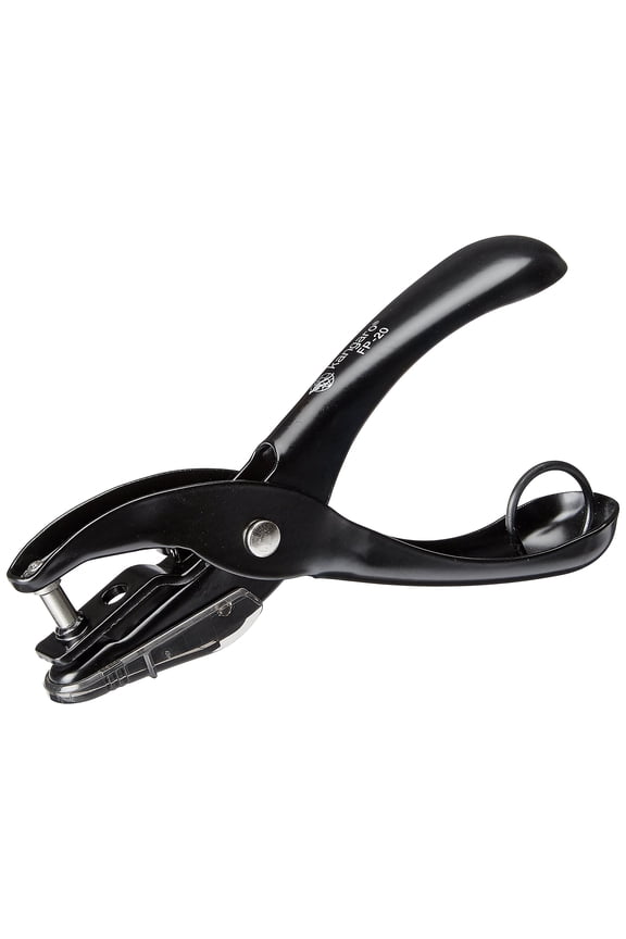 Desk Essentials Ep-20 1 Hole Single Handed Eyelet Forming Paper Punch | Chip Holder With Durable Steel Consecution | Color May Vary, Pack Of 1