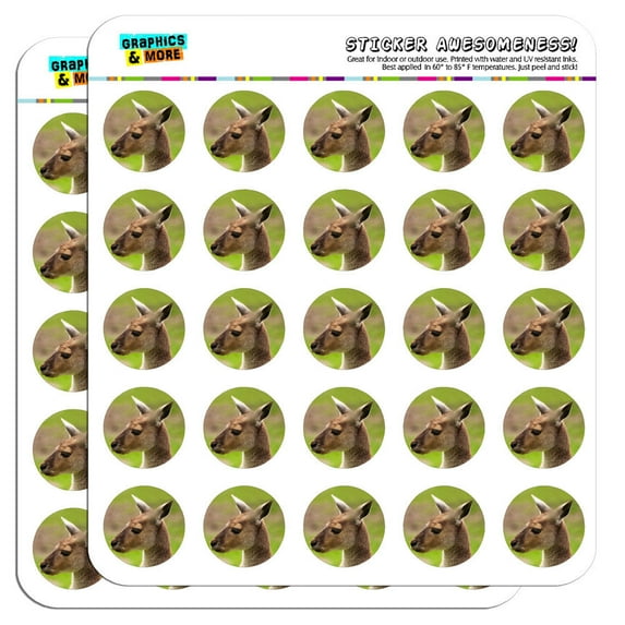 Kangaroo 1" Scrapbooking Crafting Stickers