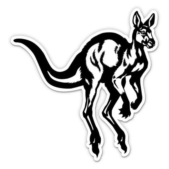 Kangaroo - 5" Vinyl Sticker - For Car Laptop I-Pad - Waterproof Decal