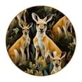 thumbnail image 1 of Kangaroo 6PCS Round Microfiber Leather Coasters 11x11 cm/4.3x4.3 in - Set of 6 Drink Coasters for Home and Office - Heat Coaster Set for Cups and Mugs, 1 of 6